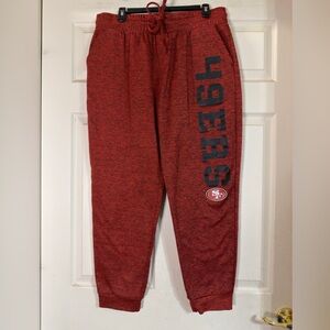 NFL Official Team Men's San Francisco 49ers Joggers Sweatpants Sz L EUC